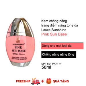 kem chống nắng trang điểm hồng laura sunshine pink sun base (2)