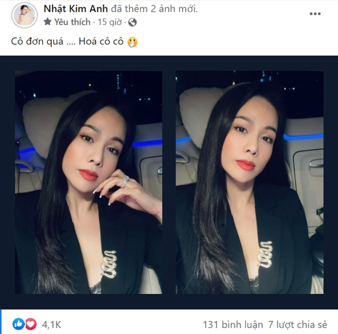 Nhật Kim Anh than thở chuyện cô đơn sau khi “toang” với mối quan hệ mới.