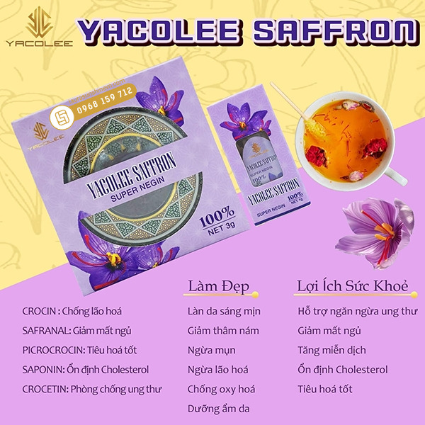 Saffron Nhụy Hoa Nghệ Tây Yacolee đại nghĩa Super Negin (7)