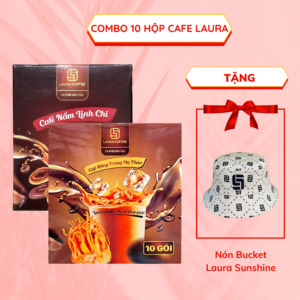 (Nhận Quà Tặng Nón Bucket) (Combo)10 Hộp cà phê Laura Sunshine Nhật Kim Anh