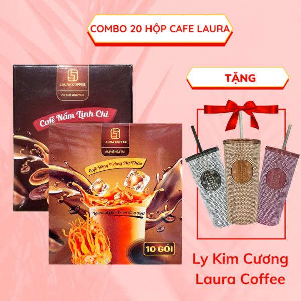 (Nhận quà tặng Ly Kim Cương Laura Coffee) [Combo] 20 hộp cà phê Laura Sunshine Nhật Kim Anh