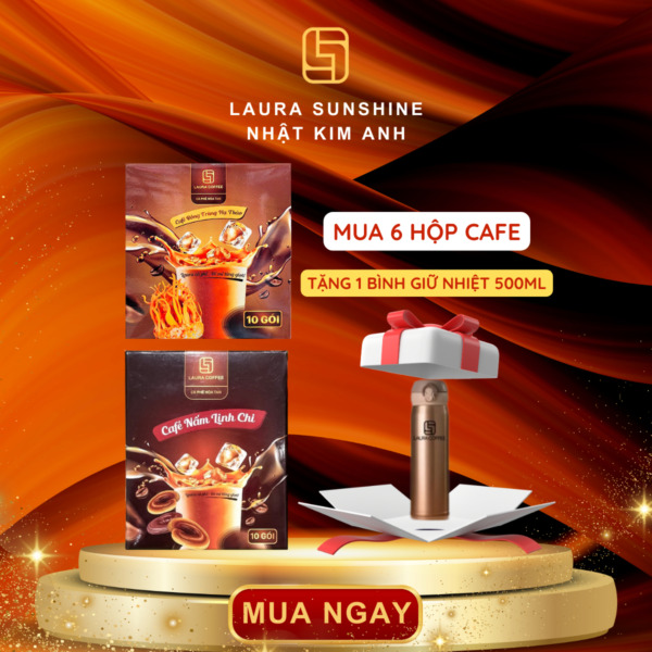 (Nhận Ly Laura Coffee 500ml) (Combo)8 Hộp cà phê Laura Sunshine Nhật Kim Anh 2025