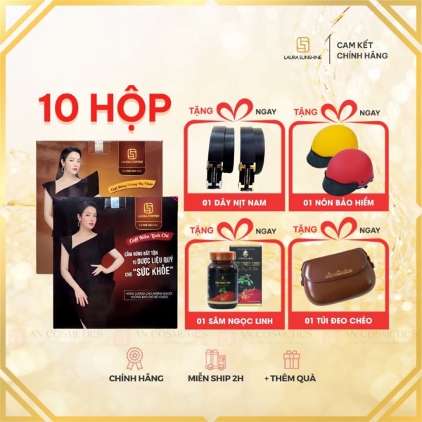 10 hộp cà phê laura coffee nhật kim anh tặng nhiều quà 2
