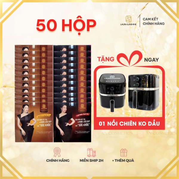 50 hộp cà phê laura coffee nhật kim anh tặng nồi chiên không dầu