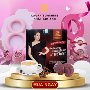 Cà phê Nấm Linh Chi Laura Sunshine Nhật Kim Anh (Hộp 10 gói) 8-3 2025