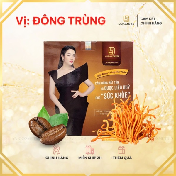 cà phê laura coffee nhật kim anh vị đông trùng hạ thảo