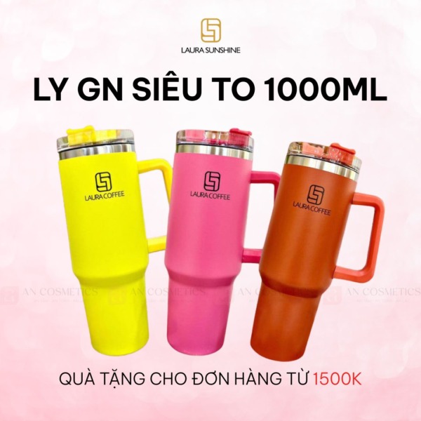 ly giữ nhiệt laura coffee siêu to có quai 1000ml 1