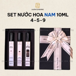 set 3 nước hoa nam laura paris 10ml số 4 5 9