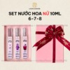 set 3 nước hoa nữ 10ml laura paris số 6 7 8