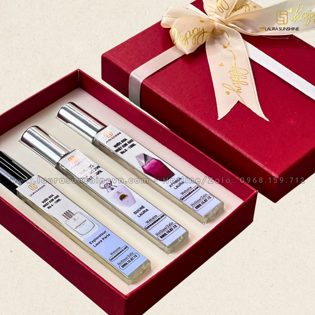 set 3 nước hoa chiết 10ml laura paris nhật kim anh