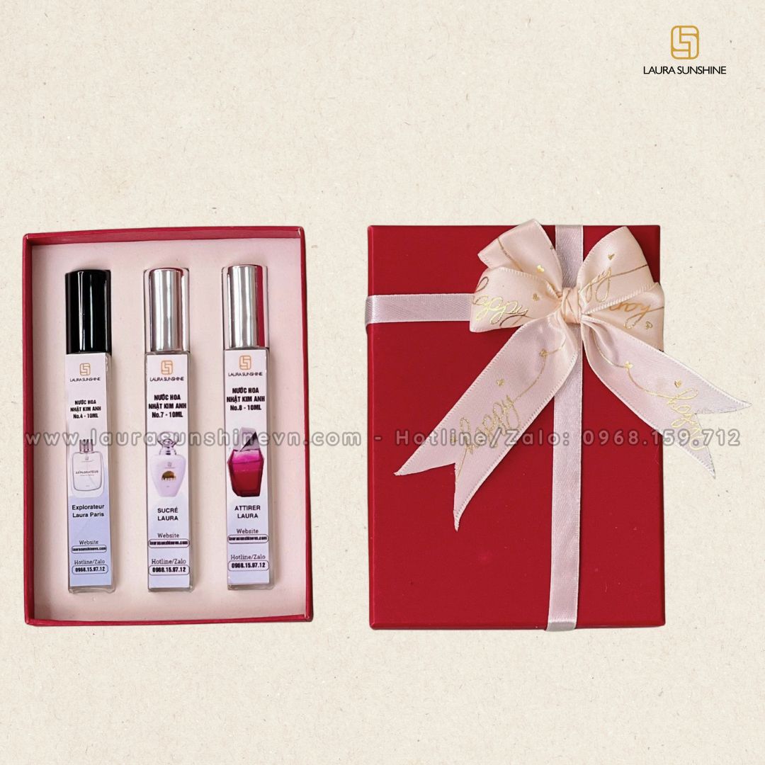 set 3 nước hoa chiết 10ml laura paris nhật kim anh