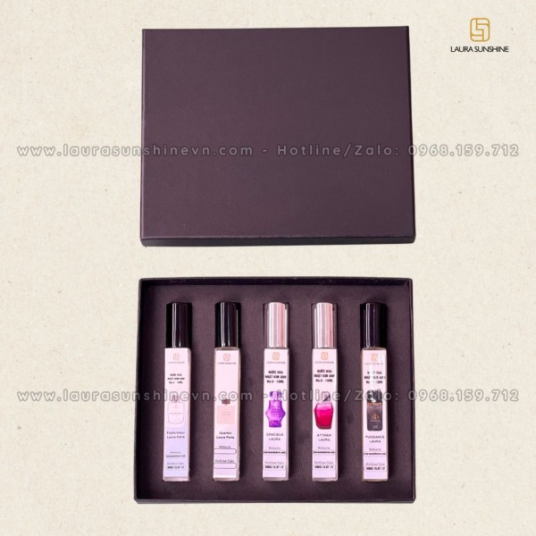 set 5 nước hoa chiết 10ml laura paris - số 4 5 6 8 9 1