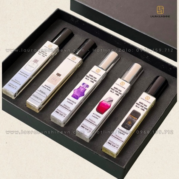 set 5 nước hoa chiết 10ml laura paris - số 4 5 6 8 9 2
