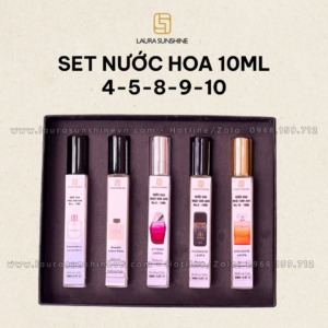 set 5 nước hoa chiết 10ml laura paris - số 4 5 8 9 10 3