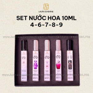 set 5 nước hoa chiết 10ml laura paris - số 4 6 7 8 9 1