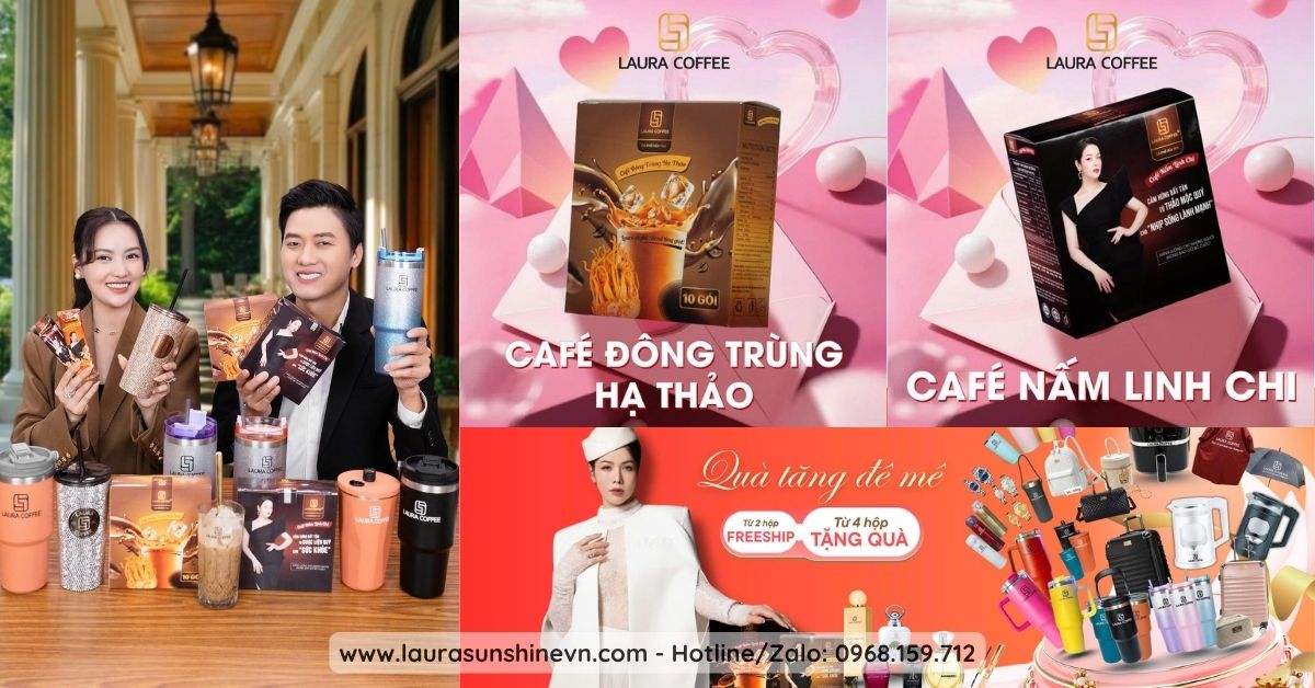 so sánh Laura Coffee Đông Trùng Hạ Thảo và Nấm Linh Chi 1