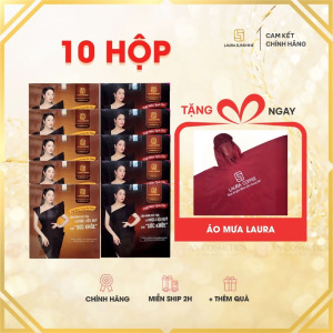 10 hộp laura coffee tặng áo mưa laura