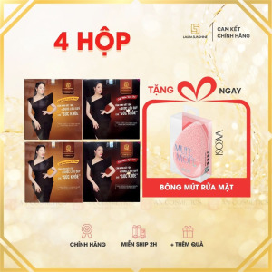 4 hộp laura coffee tặng bông rửa mặt vacosi