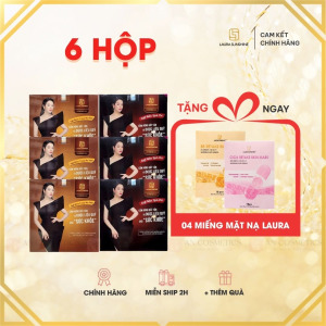 6 hộp laura coffee tặng 4 miếng mặt nạ laura