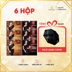6 hộp laura coffee tặng dù ô laura